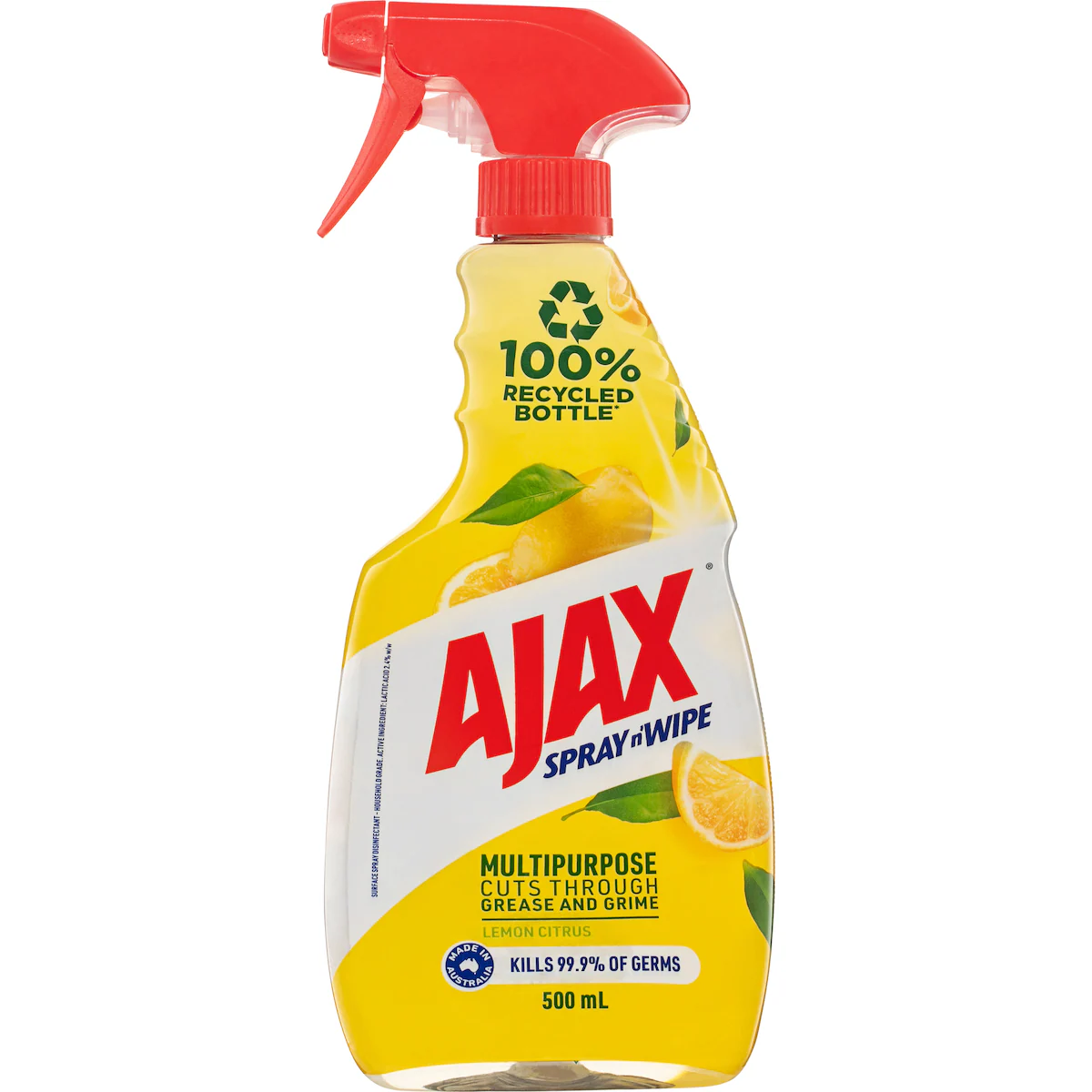 Ajax Spray & Wipe Multipurpose Cleaner Lemon Citrus 500mL