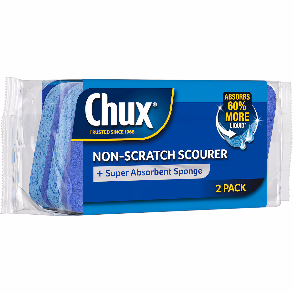 Chux Non Scratch Scourer Sponge - 2 Pack