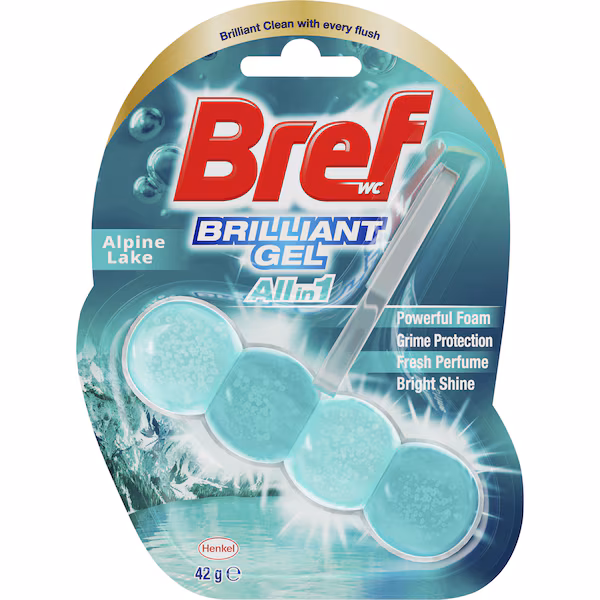 Bref Brilliant Gel Alpine Lake Toilet Cleaner Block 42g