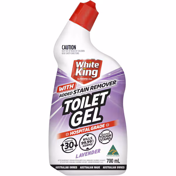White King Toilet Gel With Added Stain Remover Lavender 700mL