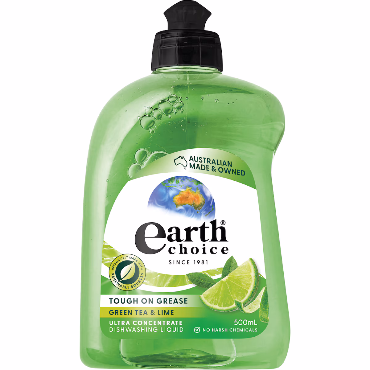 Earth Choice Dishwashing Liquid Green Tea & Lime 500mL
