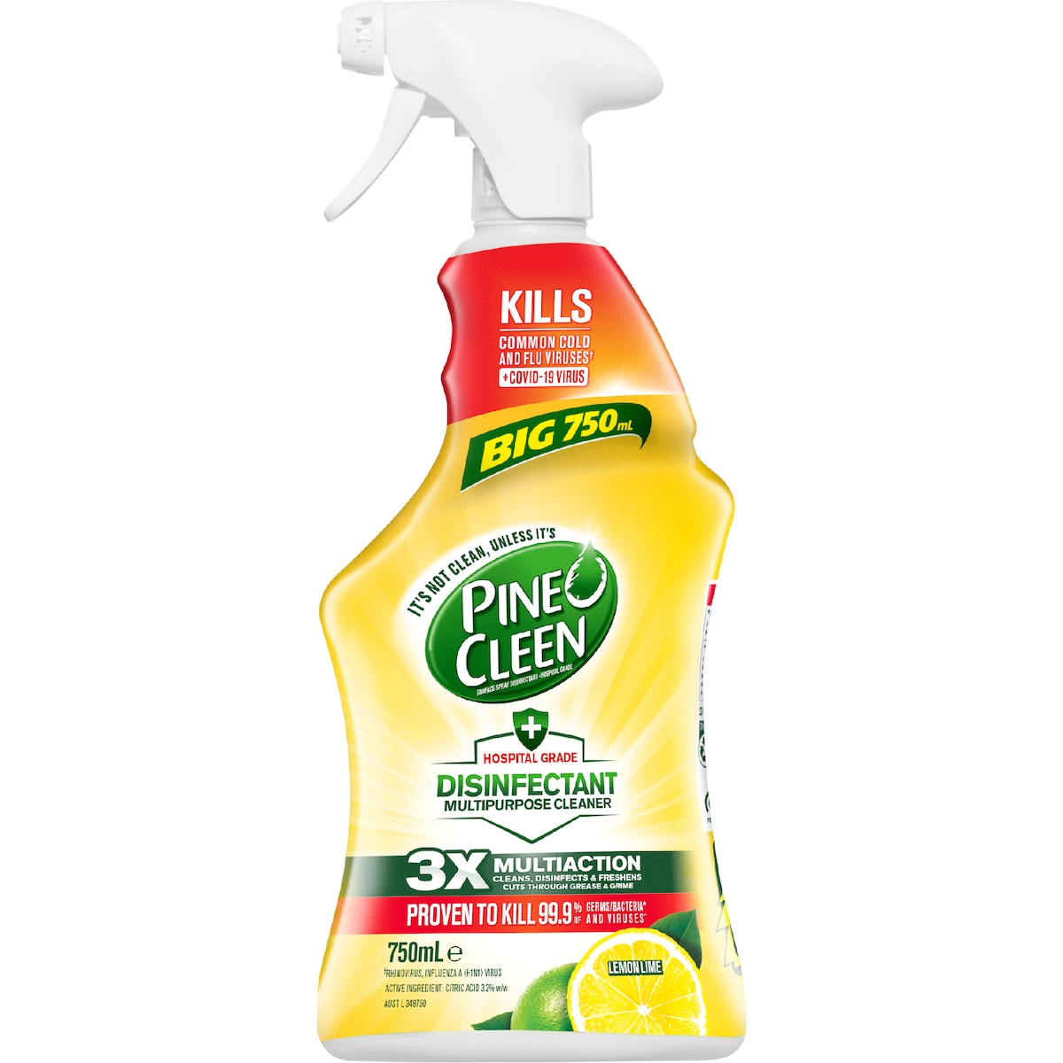 Pine O Cleen Lemon Lime Burst Disinfectant Cleaning Spray 750mL